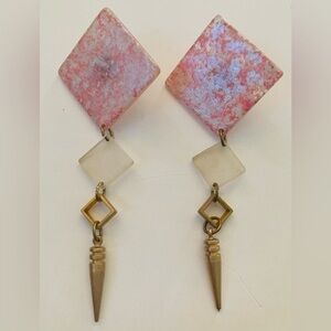 Vintage 1980s geometric art deco Earrings